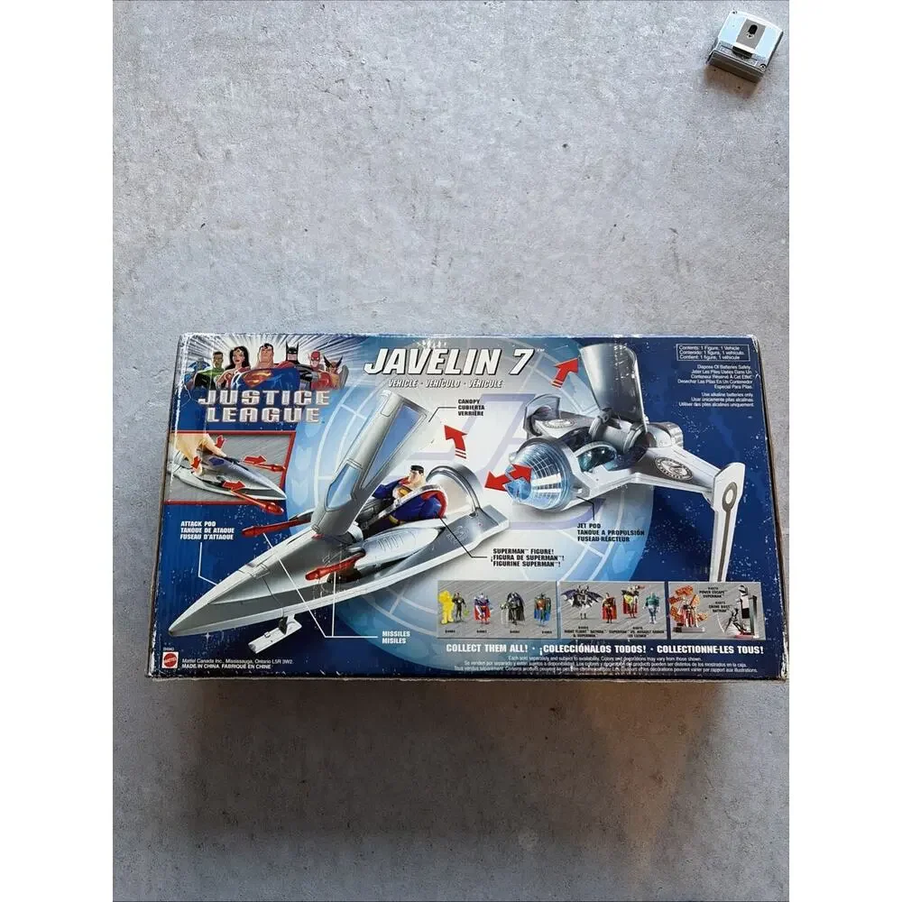 JUSTICE LEAGUE JAVELIN 7 Superman Electronic Mission Mattel Animated NEW